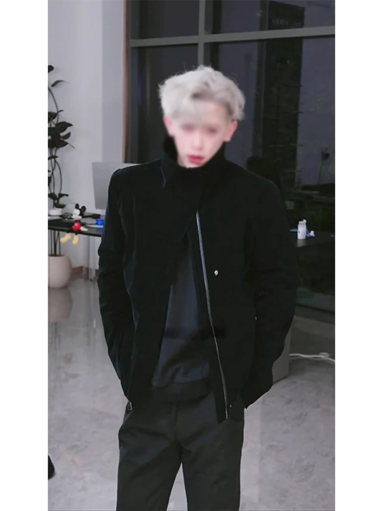 

Bla Suede Thiened Хлопковая куртка Мужская зимняя шуба с имитацией кроличьего меха Высококачественная хлопковая подставка для одежды с зажимом C...