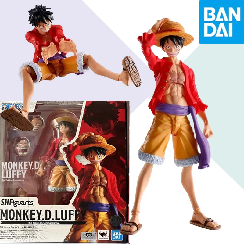

Оригинальная фигурка BANDAI One Piece S.H.Figuarts Monkey D. Luffy: Нападение на Онигашиму, аниме-фигурка, модель, подарок