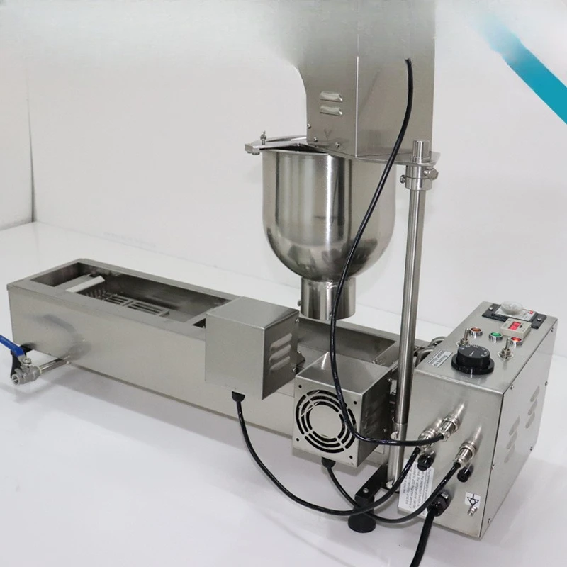 Automatic single-row donut machine, stainless steel, household and commercial kitchenware