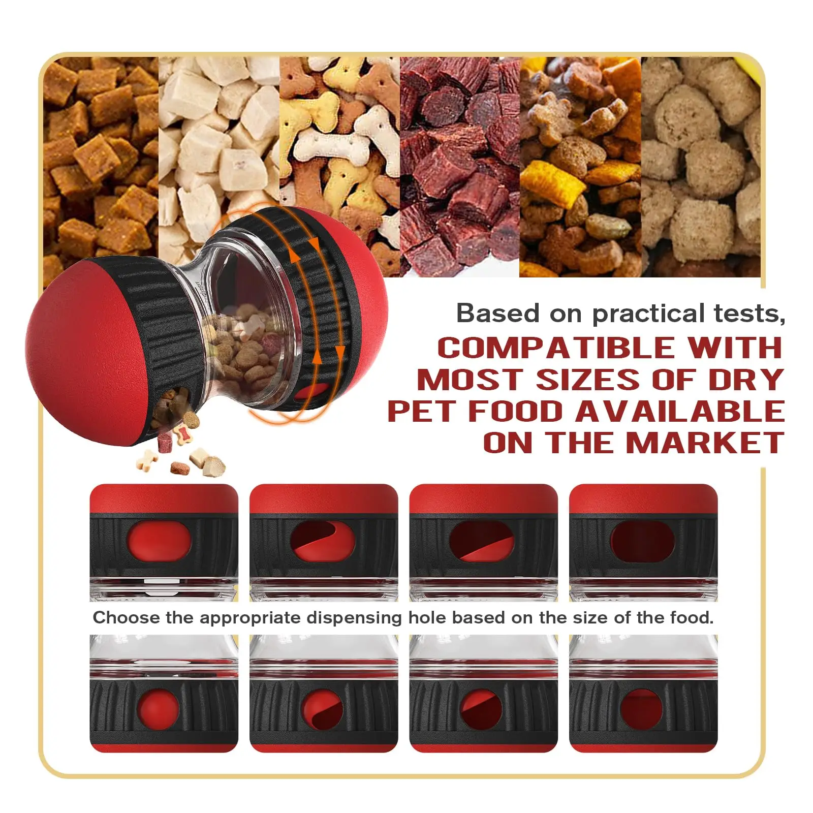 

Dog Food Puzzle Toy Dispensing Food Dispenser Slow Feeder Bowls Puppy Enrichment Toy Ball Dog Interactive Chase Training Toys