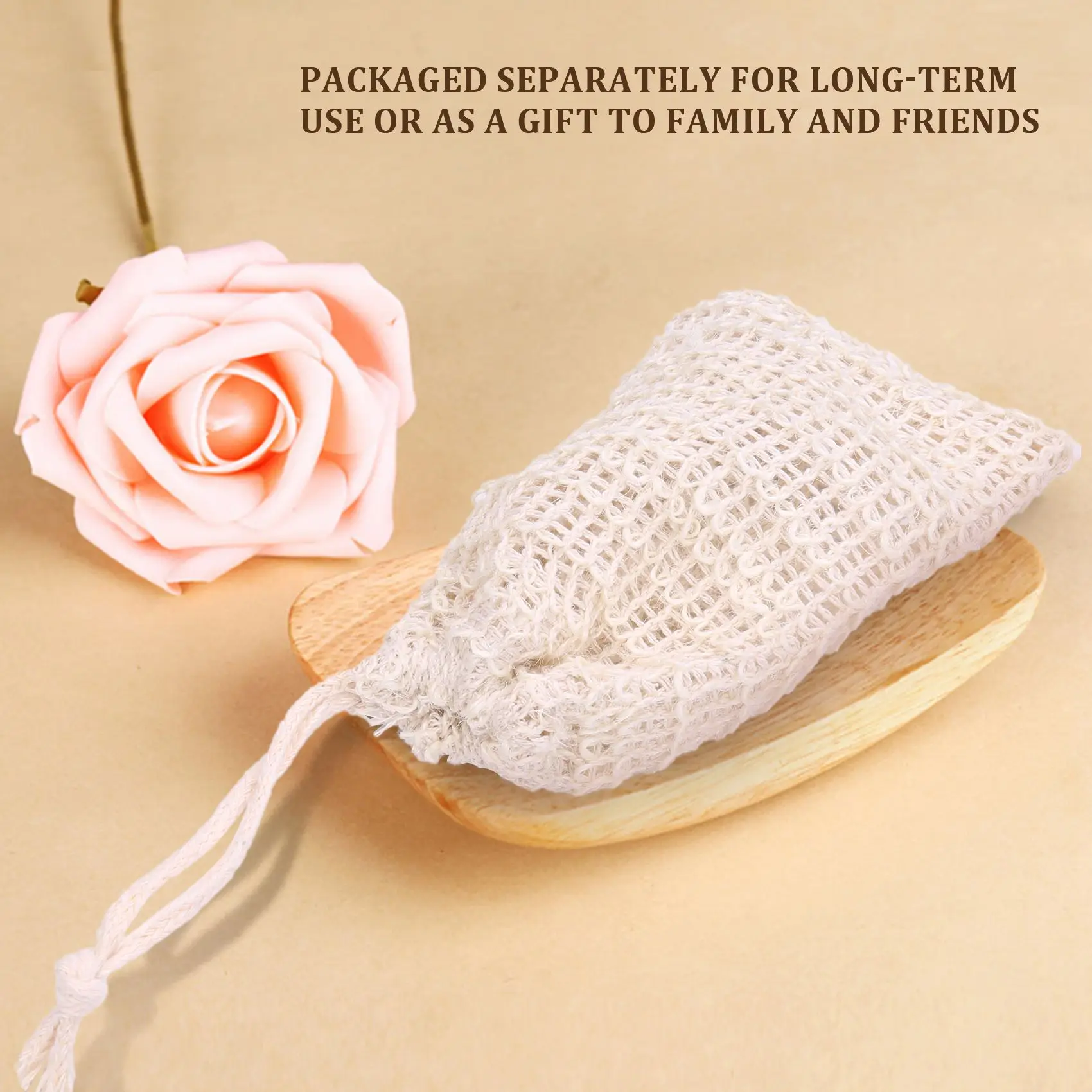 10 Pack Natural Sisal Soap Bag Exfoliating Soap Saver Pouch Holder