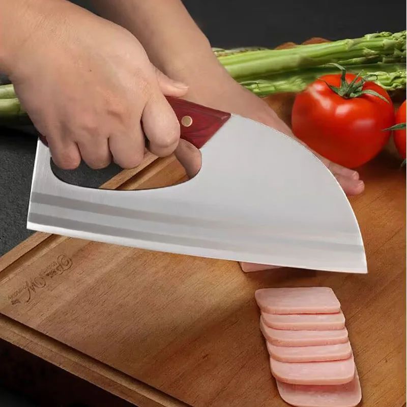 New Design Labor-saving Slicing Knife 50Cr15mov Kitchen Knife Lady Cleaver Knives Household Safe Chef Knives Cooking Tools