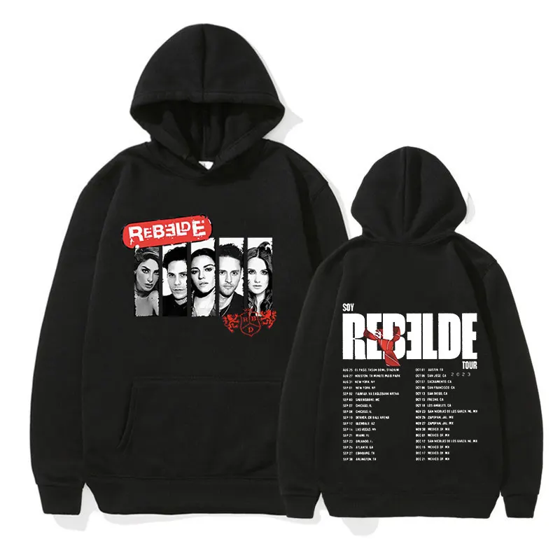 Rebelde RBD Tour Concert 2023 Fashion hoody Men Women Long sleeve Casual pullover Sweatshirt Hip Hop aesthetic hoodie Streetwear