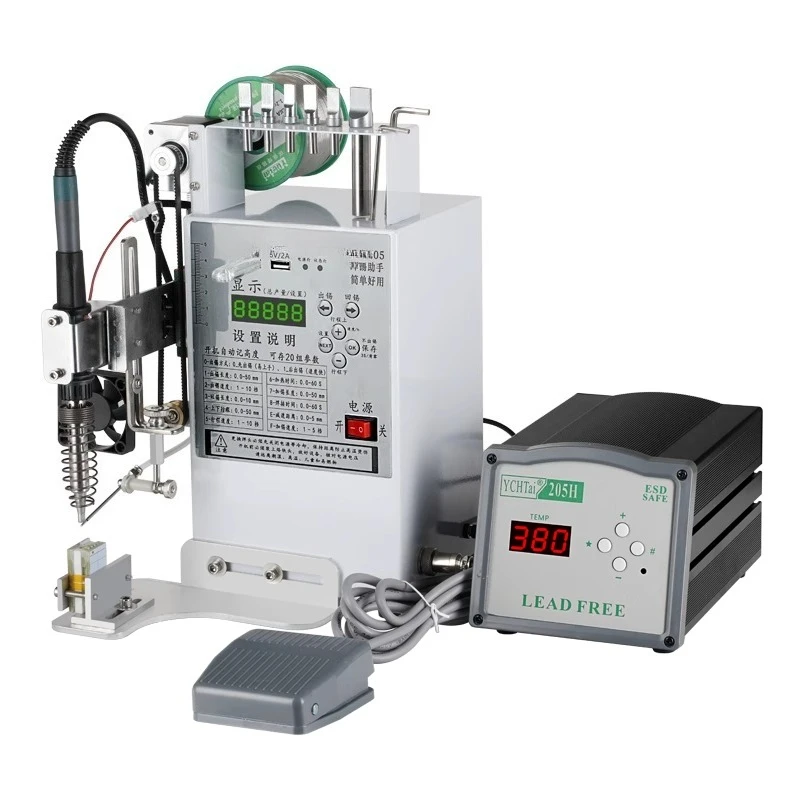 

220V Constant Temperature And Adjustable semi-automatic Foot Rest Soldering Station Internal Heating Electric Soldering Iron