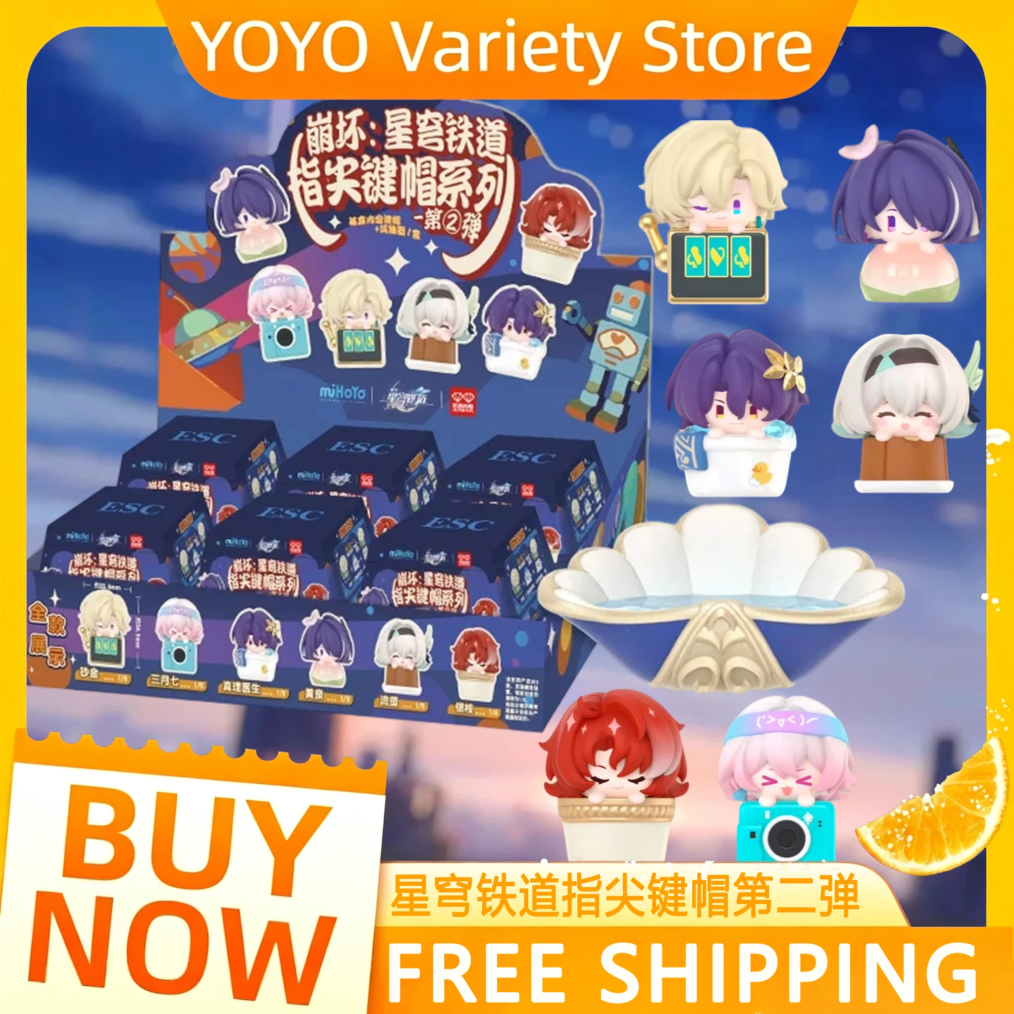 miHoYo Honkai Star Rail Finger Keycap Series Vol 2 Blind Box Exquisite Game Merch Cute Lovely Collectible Toys For Gamers Fans