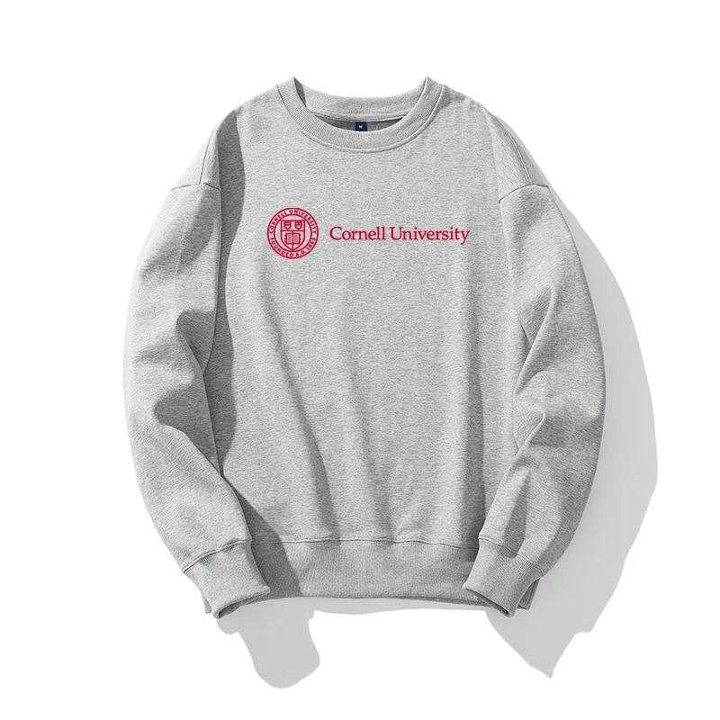 

Cornell University Autumn and Winter Fashion Casual Loose Round Neck For Men Woman Sweatshirt Basic Solid Color High Quality