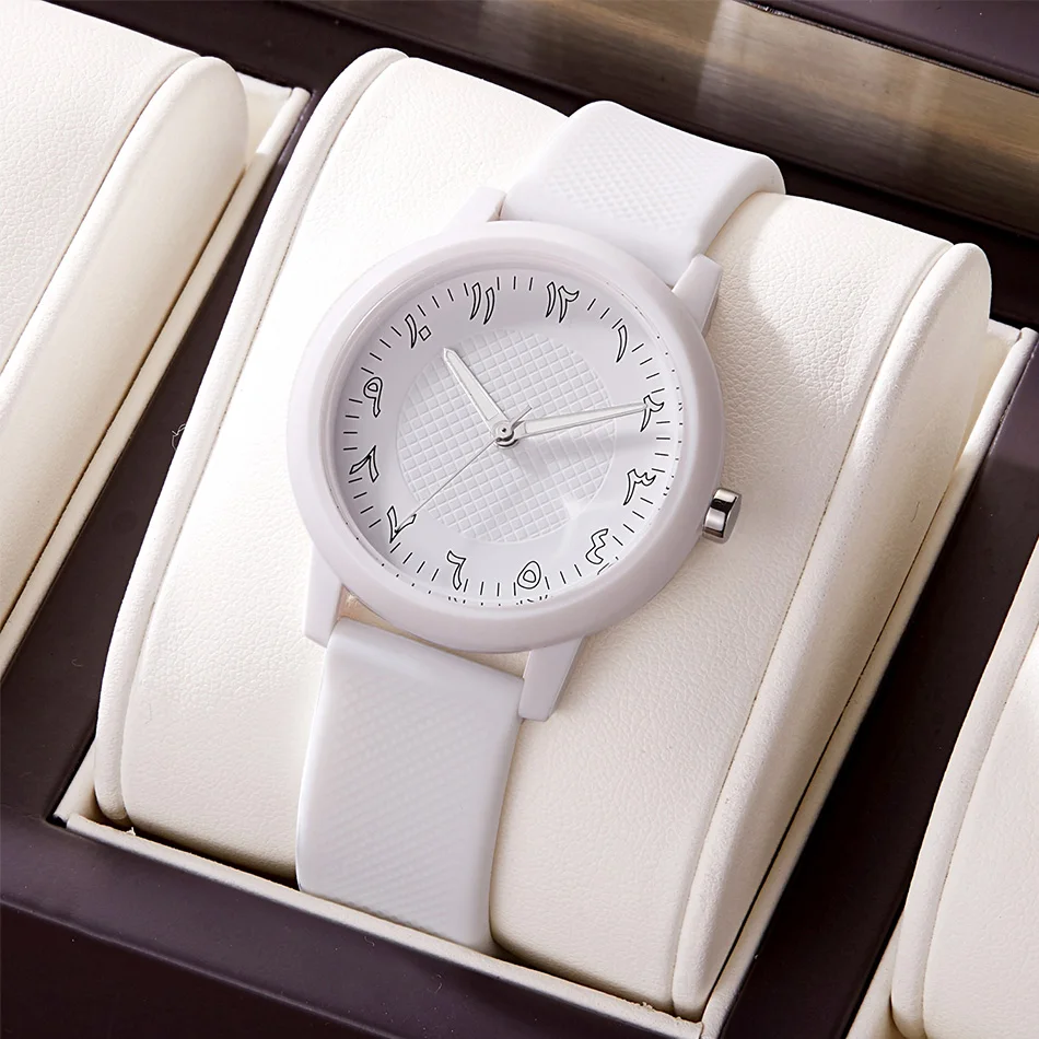 

New Round Men's Watch Arabic Numerals Dial Water-Resistant Stylish Women's Watch Water-Resistant Quartz Minimalist Fashion Style