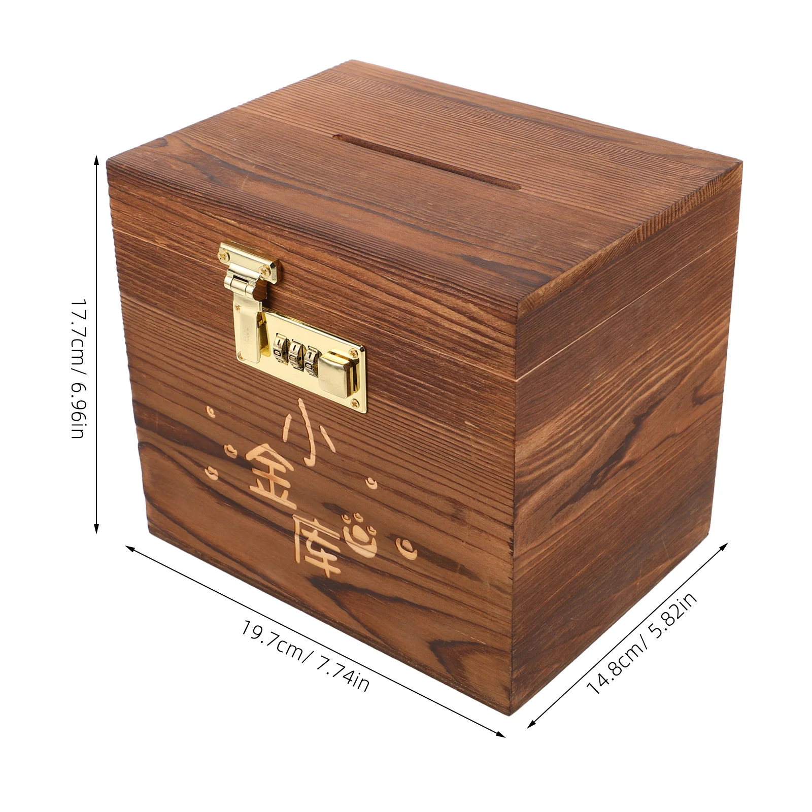 Houten geldbesparende kinderbox met slot Grote capaciteit Veilige geldbank Kinderbesparingsbox Spaarbank voor kinderen Geldbanken voor kinderen