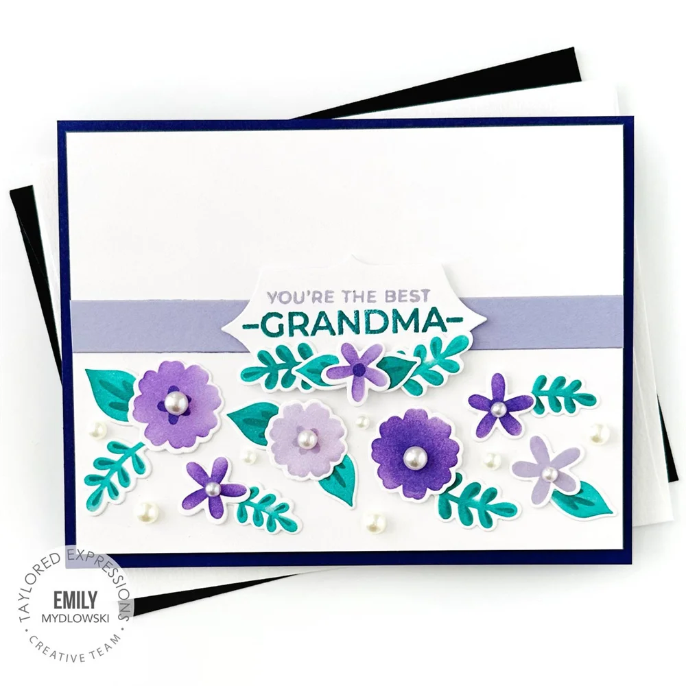 Feliz Dia das Mães Flores Corte Quadro Die Sentimento Selos e Stencils Define Diy Scrapbooking Gravação Artesanato Decoração