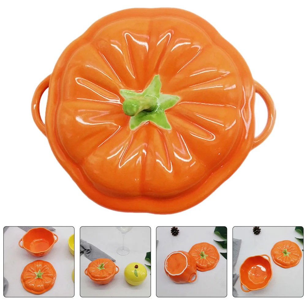 

1Pcs Pumpkin Shape Ceramic Candy Storage Jar Food Container Compact Size Kitchen Storage Jar Food Container
