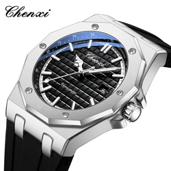 CHENXI 8268 Men's Quartz Watch Luminous Silicone Strap Waterproof Calendar Sports Casual Watches for Men reloj hombre