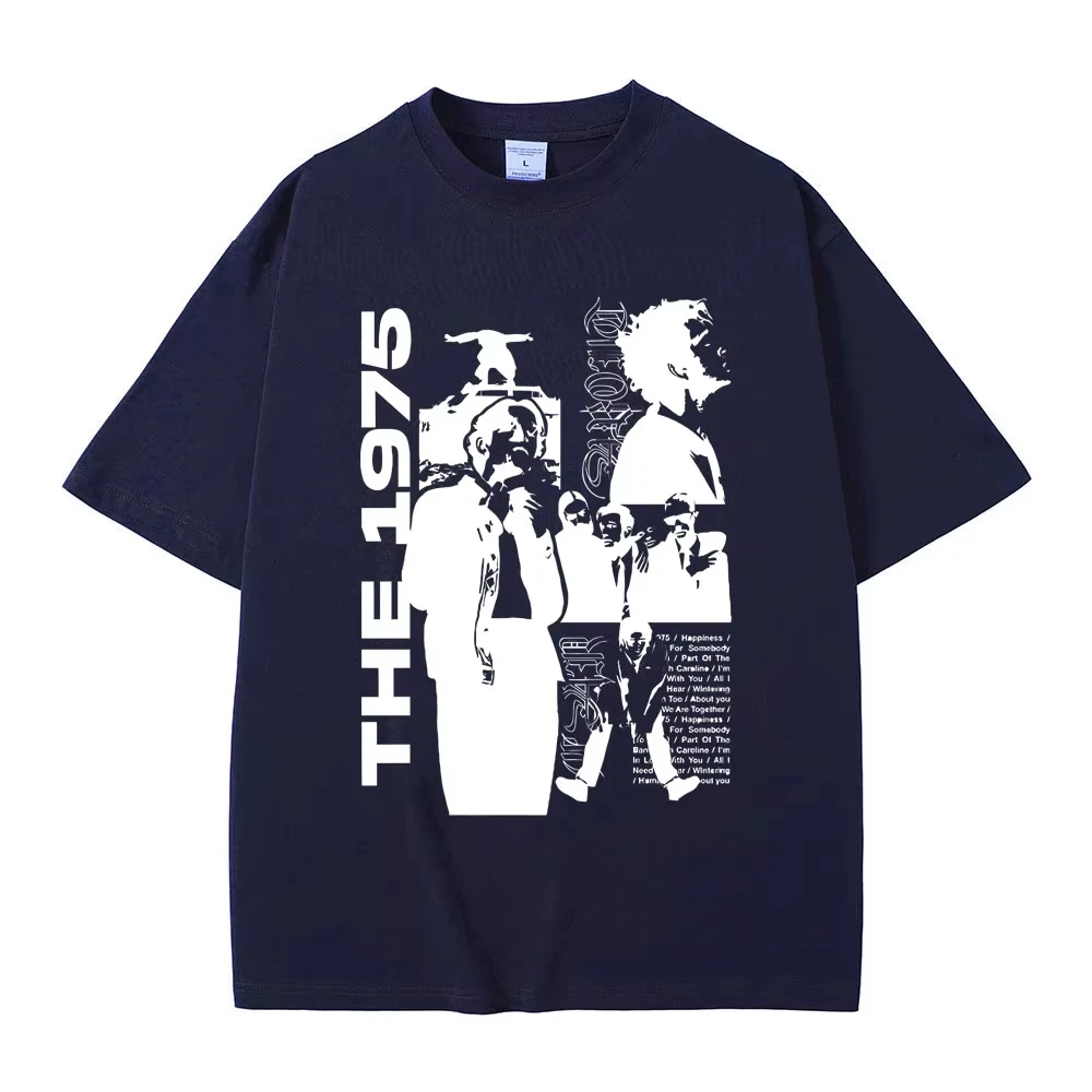 Matty Healy Graphic T Shirts Indie Alternative Fashion Tshirt Rock Band The 1975 Being Funny in A Foreign Language Print T-shirt