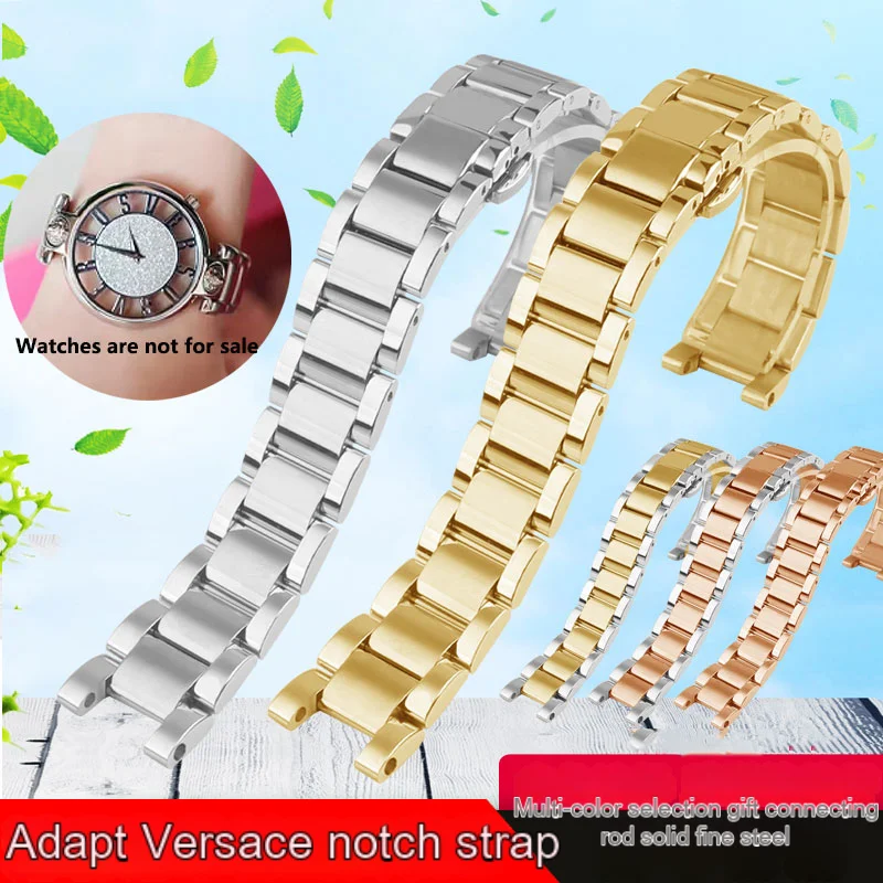 For VERSUS VSP490118/Rossini/Fiat/Cartier Pasha t series recessed stainless steel watch strap 14-7mm 16-8mm 18-10mm 20-12mm