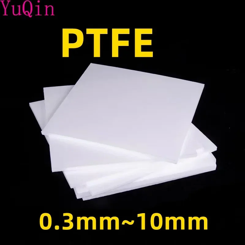 Thickness 0.3/1/3/5/8/10mm PTFE Sheet Plate Board Block Polytef Anti-Corrosion