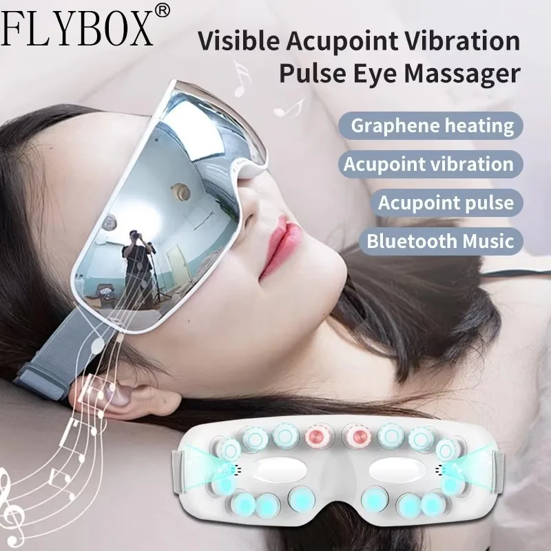 

Eye Massager Acupoint Vibration Pulse Hot Compress Eye Care With Bluetooth Music Relieve Fatigue Visible Eye beauty instrument