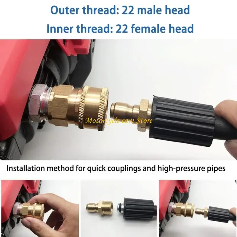 U75F Quick Release Adapter for High Pressure Washer 9mm Hose Universal
