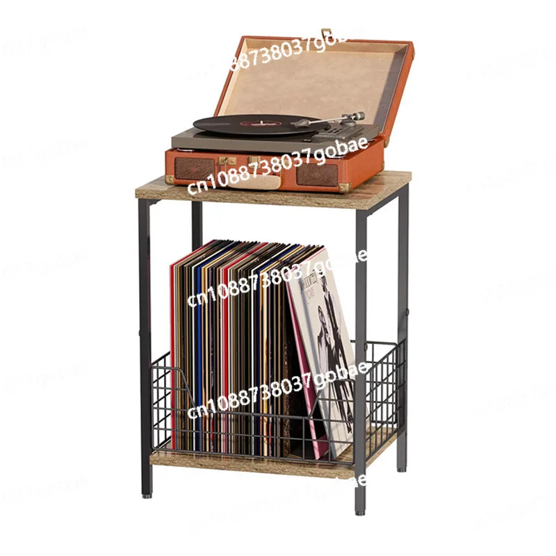 

Living room 2nd floor coffee table, vinyl record player multi-functional storage rack