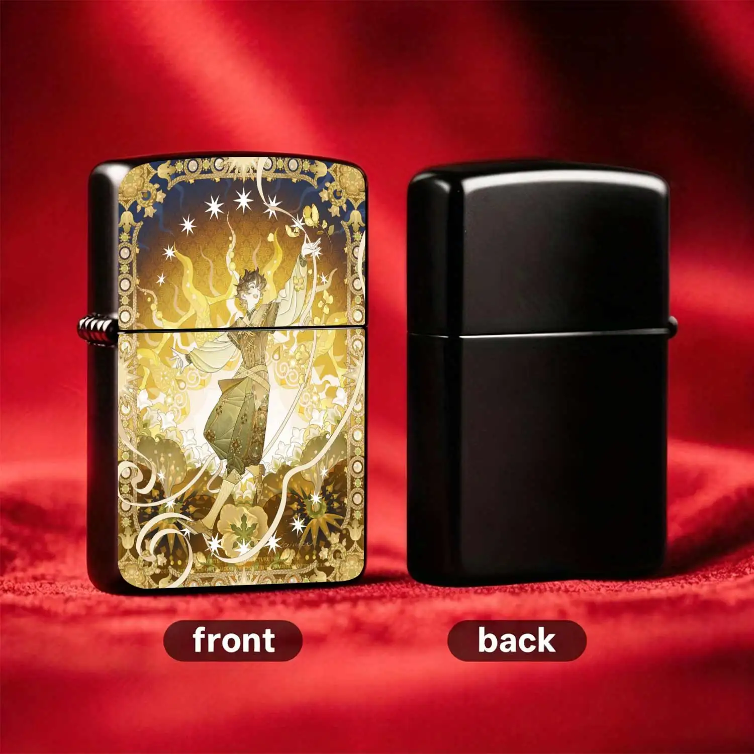 Reusable Flip-top Pocket Metal Windproof Lighter, Featuring Vintage Court Style Gilded Boy Art Pattern and Exquisite Carved Frame Design, Portable and Durable, Ideal for High-end and Gift-giving, Suitable for Daily and Outdoor Use