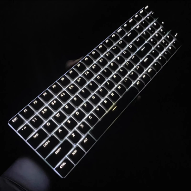 لوحة مفاتيح ميكانيكية منخفضة الوضع ثلاثية الوضع سماعة لاسلكية Bluetooth5.0 2.4g لوحة مفاتيح مكتبية صامتة من سبائك الألومنيوم للكمبيوتر اللوحي ولوحة مفاتيح سطح المكتب