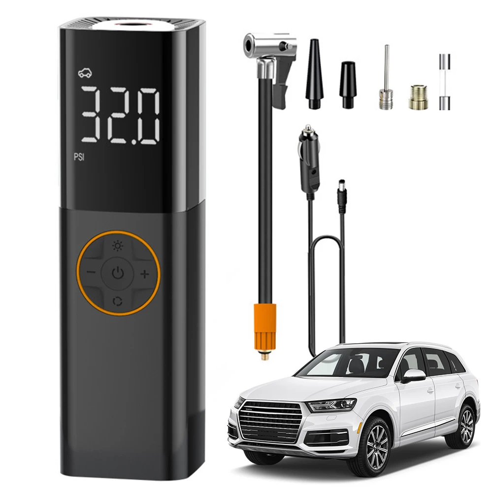 

150PSI Portable Car Inflator Pump with LED Light Bicycle Air Compressor Auto Electric Pump for Automobile Bicycle Ball