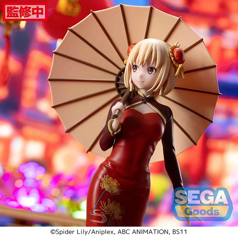 SEGA Luminasta Lycoris Recoil Inoue Takina Nishikigi Chisato Cheongsam Clothes PVC Anime Action Figures Model Collection Toy