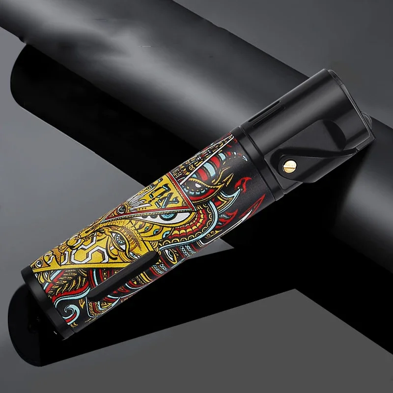 

HONEST Metal Grinding Wheel Windproof Cigar Lighters Turbo Torch Lighter Butane Gas Lighter Welding Gun Smoking Accessories