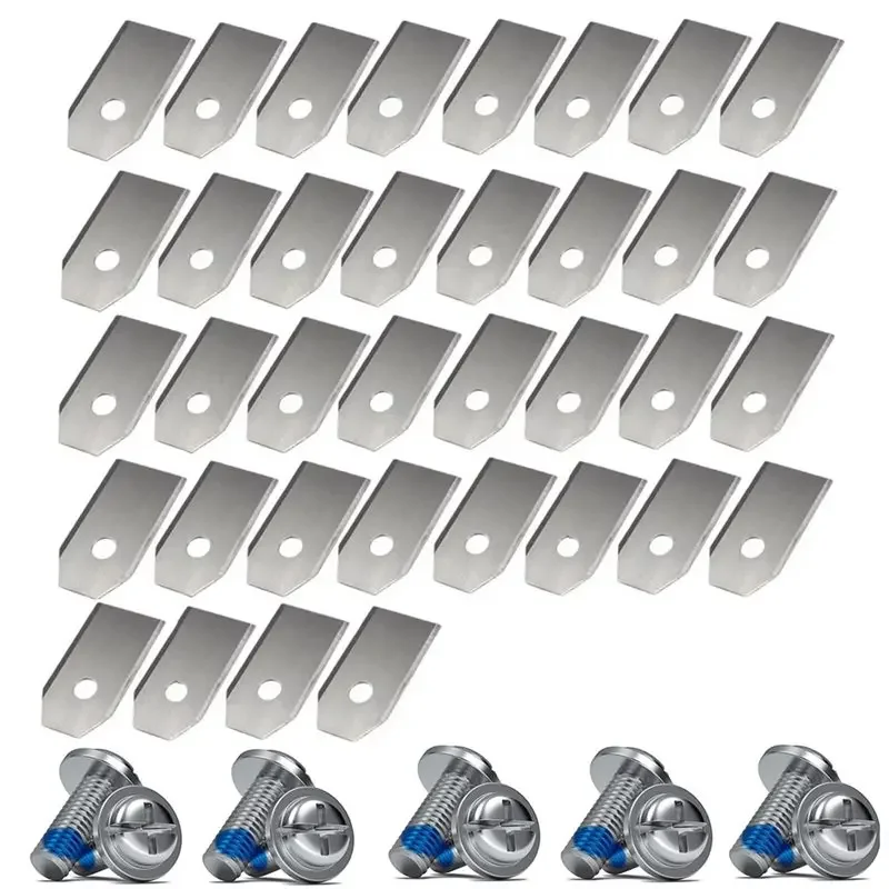72PC A25F- Lawn Mower Cutting Blades Set Stainless Steel Blade Trimmer Compatible with ECOVACS Cutter Blades Replacement A