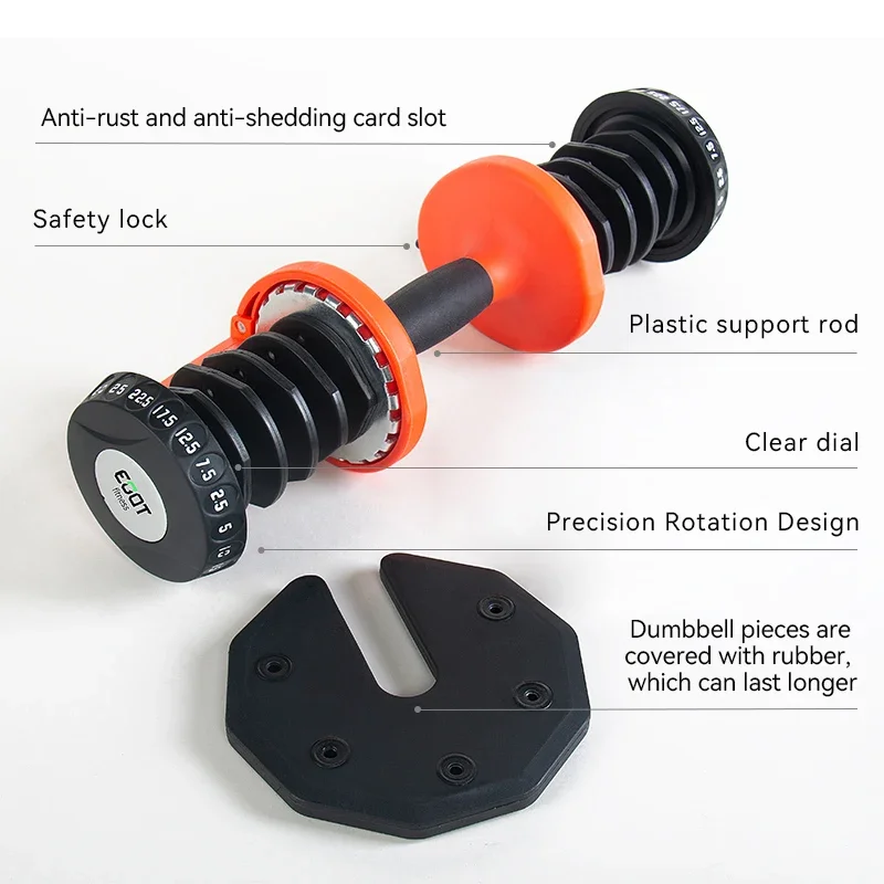 China manufacturer 55lbs octagonal cast iron home fitness weight core mancuernas adjustable dumbbell set image 5