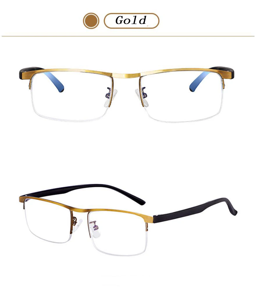 Kaufen Sie 1, und erhalten Sie 1 gratis, progressive multifokale Lesebrille, TR-Halbrahmen-Presbyopiebrille, Distanz- und Nahsicht, leicht – Detail 6