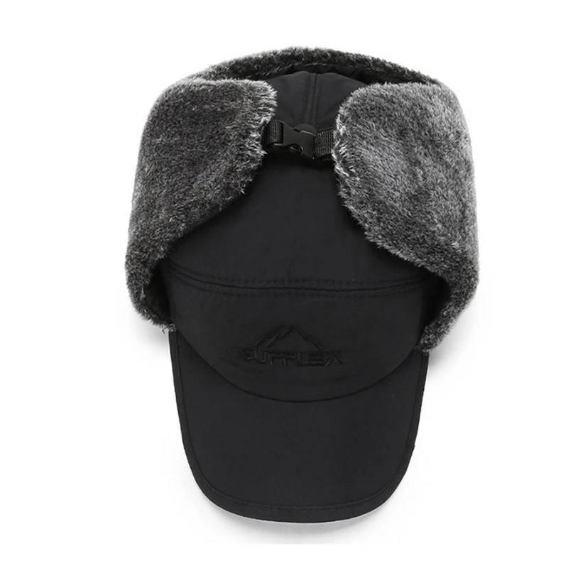 Winter Faux Fur Bomber Hat for Men\'s Warm Ear Flap Cap Women Soft Thermal Bonnets Hats for Outdoor Fishing Skiing Cap Hats