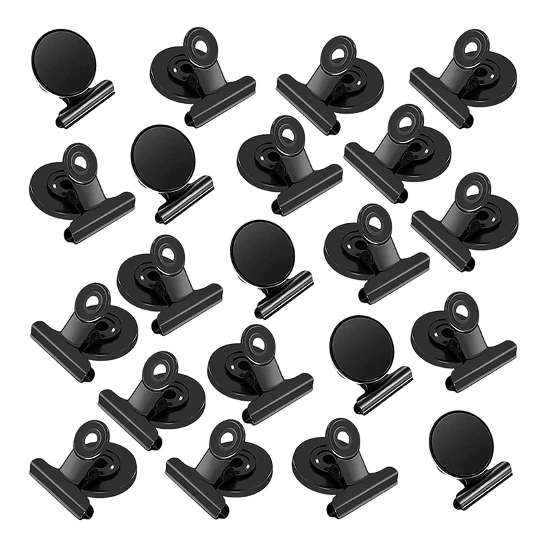 

20Pcs Fridge Magnetic Clips, Scratch-Free Refrigerator Magnet Clips, Binder Clips Paper Clamps, Whiteboard Magnets Clips