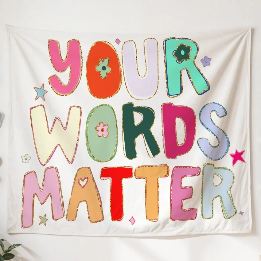 Inspirational Classroom Tapestry Wall Hanging Inclusive Classroom Decor Sensory Room Speech Therapy Office Wall Banner