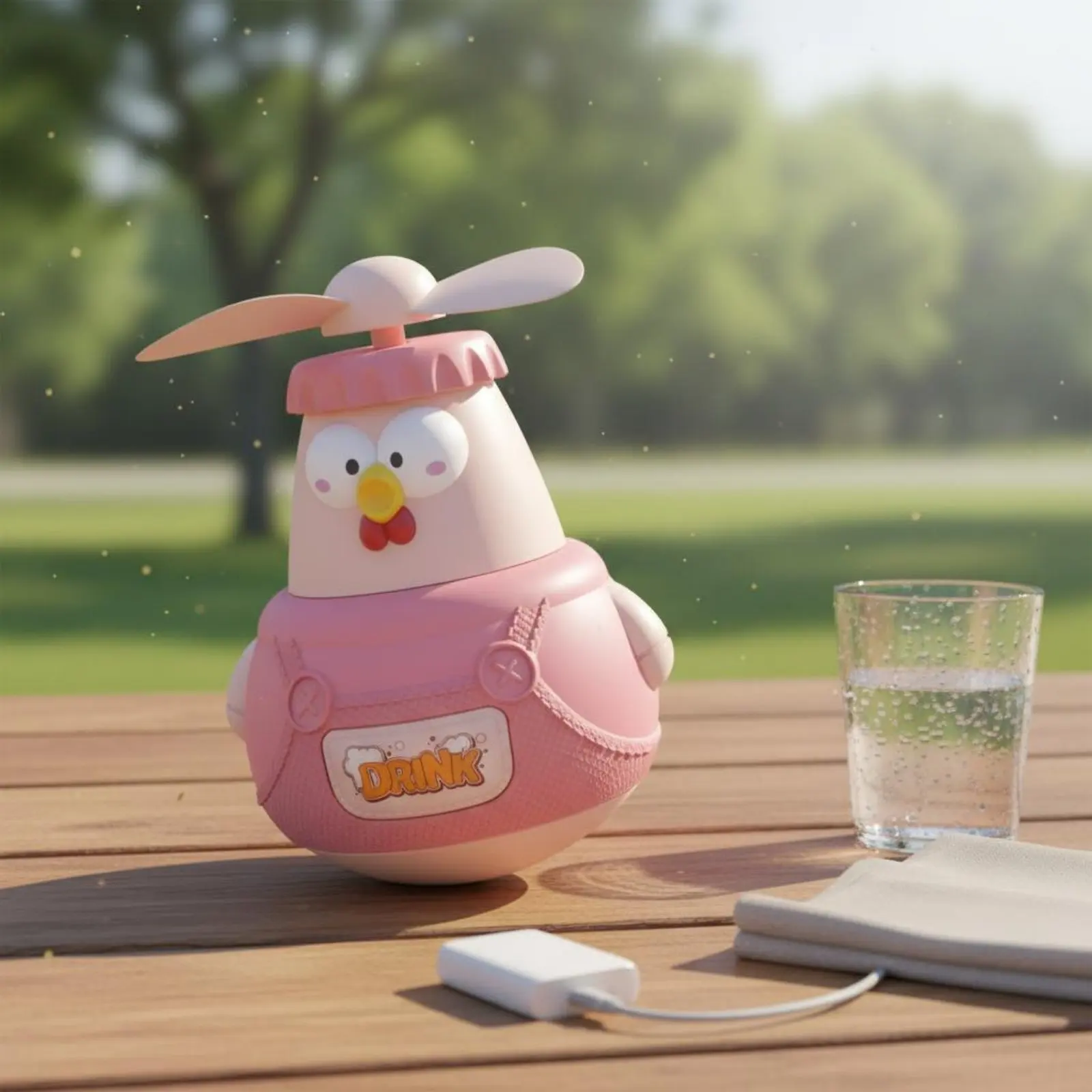 

Tumbler Toy Fan Portable Cartoon Creature Mini Fan Kids' Gadget Powerful Air Circulation for Outdoor
