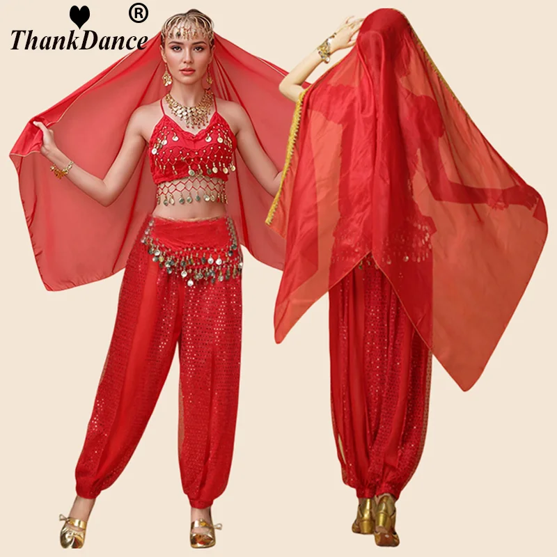 Belly Dance Costumes Performance Indian Dance Suit Bollywood Dress Adult Costume for Oriental Dance Sari Indian Arabic Dance