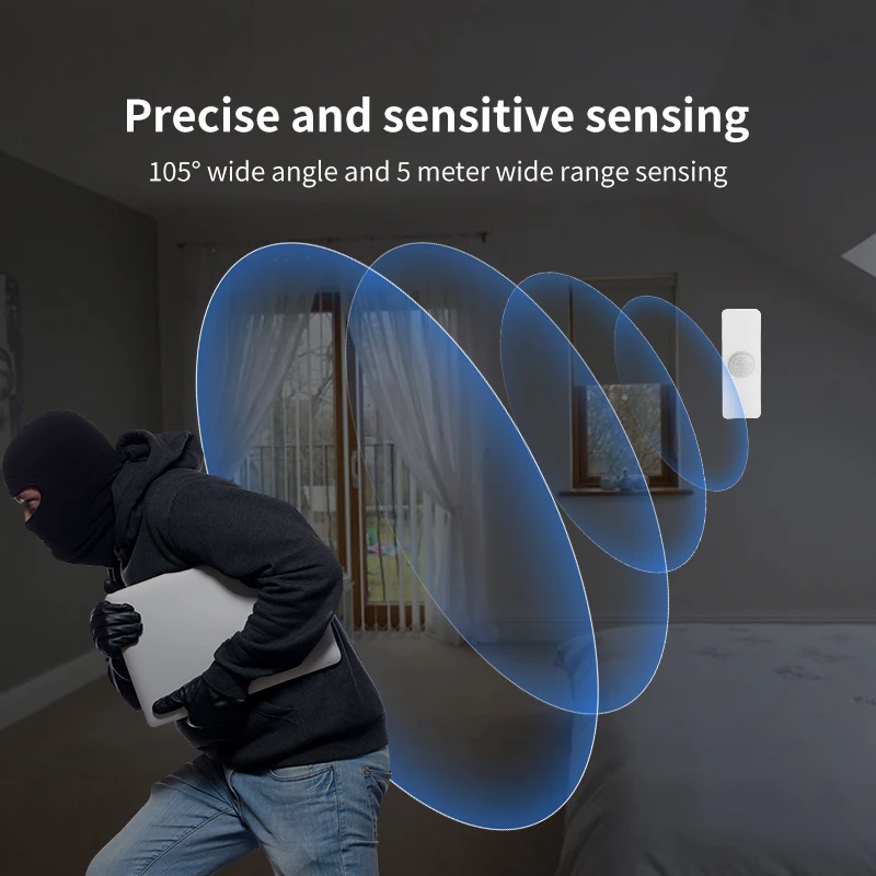 Tuya WiFi Smart PIR مستشعر الوجود المنزلي الذكي للتحكم عن بعد Dom يدعم Alexa وGoogle Home Assistant