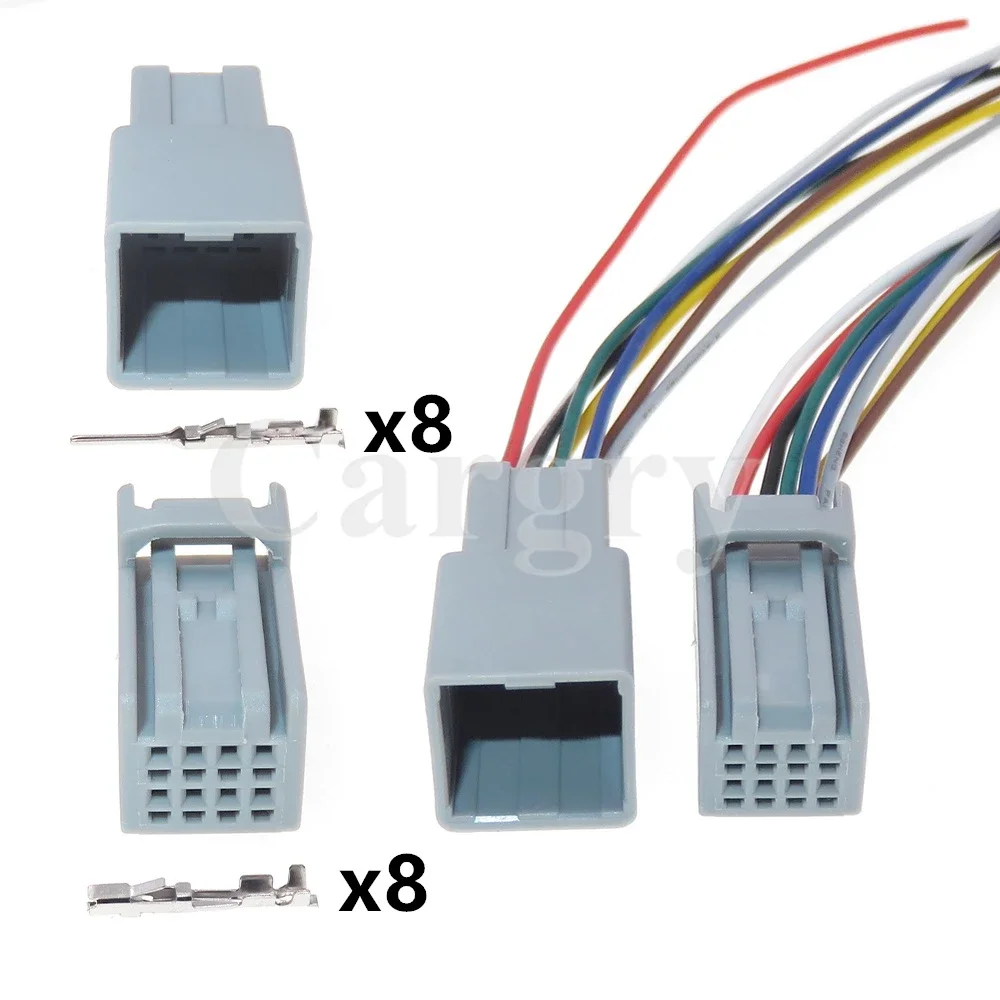 

1 Set 8P Car Electric Wiring Small Current Socket For Honda AC Assembly Auto Multimedia CD Navigation Host Instrument Cable Plug