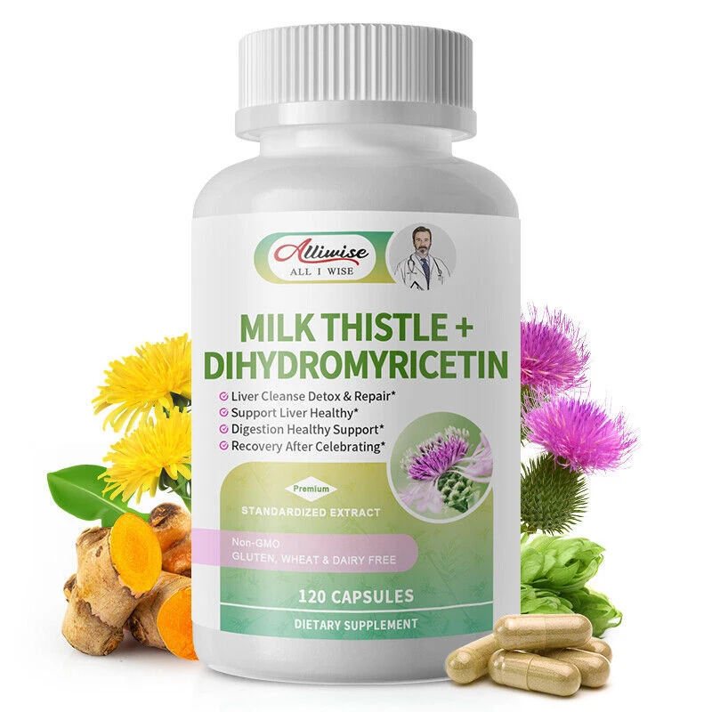 

Mulittea Milk Thistle Capsules Liver Cleansing and Detoxification Repair Supports liver function and overall health