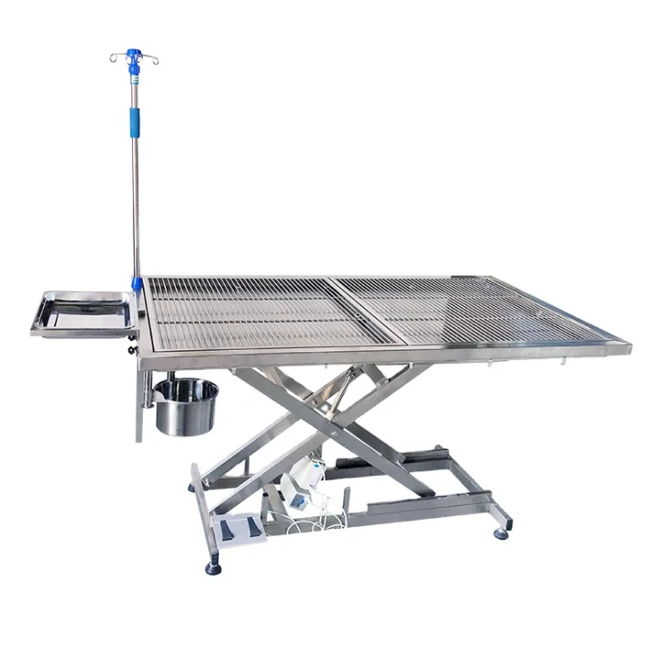 

Wholesale 304 Stainless Steel Electric Lift Vet Operating Table Electric Pet Grooming Table For Animal Use