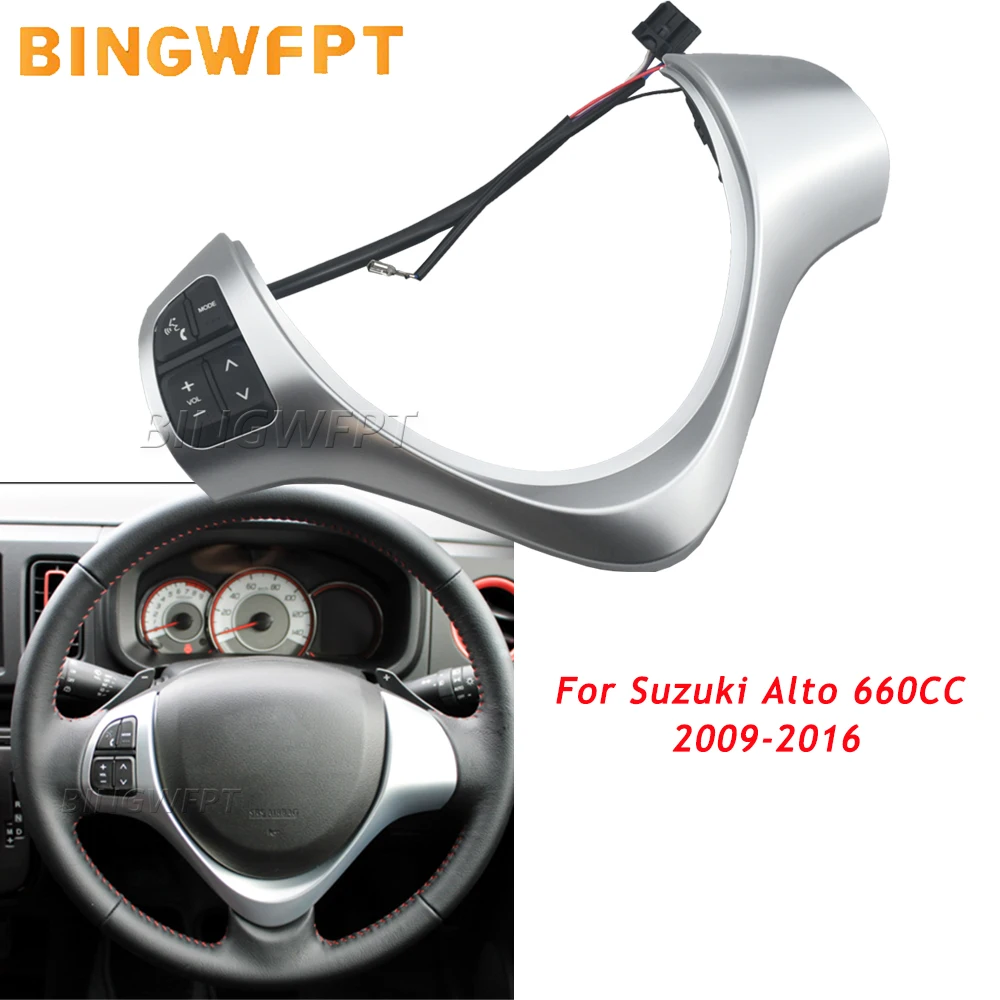 

Steering Wheel Audio Control Switch For Suzuki Alto 660CC 2009-2016, Multifunction Volume Button Car Accessory