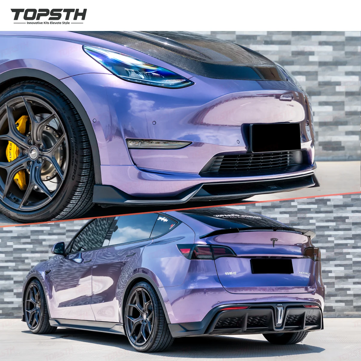 For Tesla 2019-2024 Model Y Performance Upgrade and Stylish Design Car Accessories ABS Body Kit YF Style Bumper New Condition