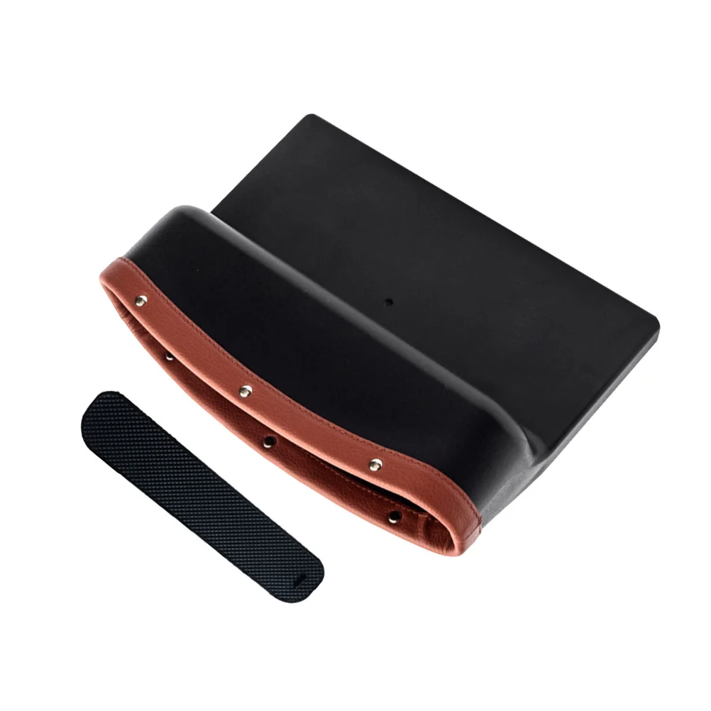 

Luxury Car Trash Can Seat Slot Insert Storage Box Auto Garbage Bin For Taxi Anti-Skid Brown Durable Waste Basket