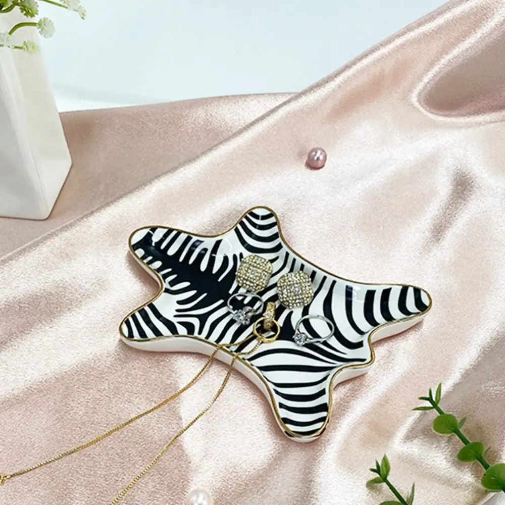 

Настольный керамический поднос для украшений, креативный простой поднос для хранения в ванной, многофункциональная портативная подставка для хранения, для прихожей