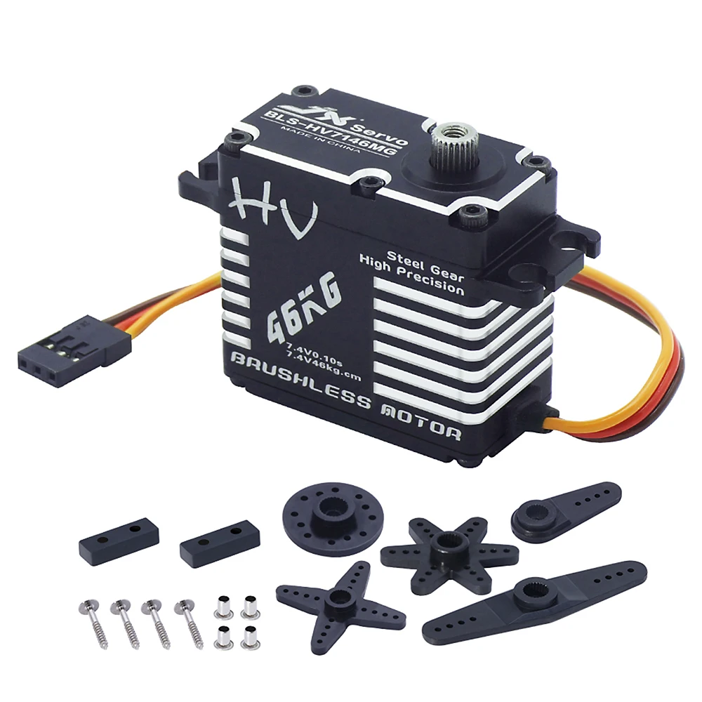 BLS-HV7146MG JX Waterproof Servo 46KG Brushless Standard Full CNC Digital Steel Gear for RC Car Truck Crawler Helicopter Robot