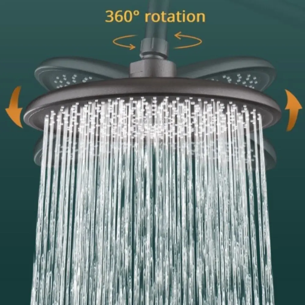 

9-inch Large Pressurized Shower Head 360° Swivel Internal Pressure Booster Rain Shower Head Single Rain Fixed Big Panel Rainfall