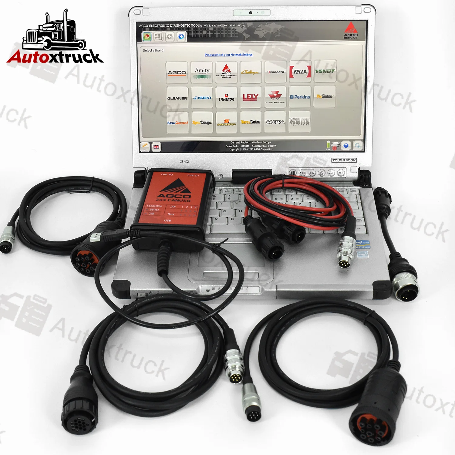 CFC2 Laptop Electronic Tractor For AGCO CANUSB EDT Massey Ferguson FENDT OEM AGCO Diagnostic Tool Agricultural Scanner Tool