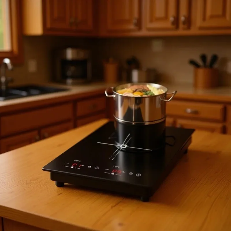 for Cross-border Electric Ceramic Cooker Embedded Induction Cooker Double Stove Household High-power Export Induction Cooker