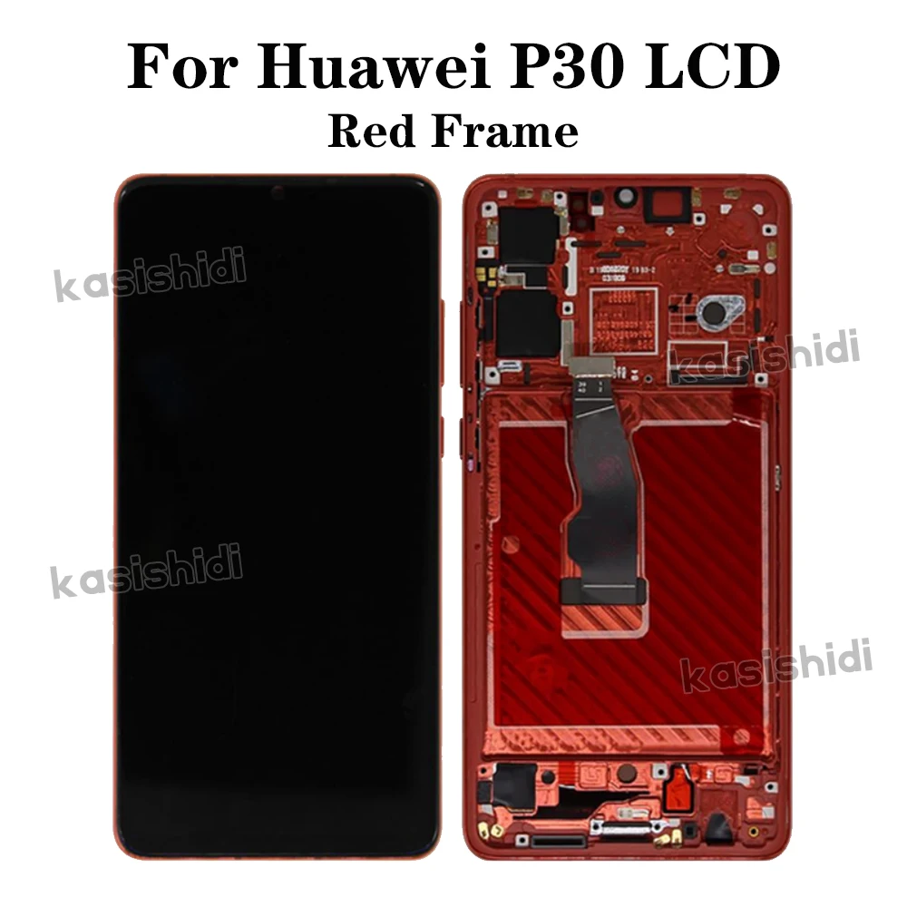 Super Amoled For Huawei P30 LCD Display Touch Screen ELE-L04 ELE-L29 ELE-L09 LCD Digitizer Assembly For P30 Screen With Frame