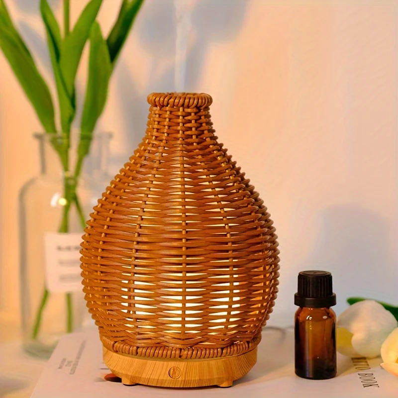 

1pc, Rattan Humidifier, Waterless Auto Shut-off, For Aromatherapy And Humidification, Bedroom, Office Essential