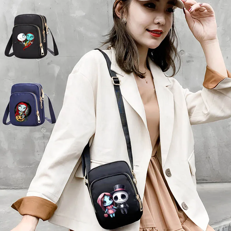 

Cute Disney The Nightmare Before Christmas Jack Sally Women's Fashion Crossbody Bags Popular Ladies Shoulder Bag kawaii Handbags