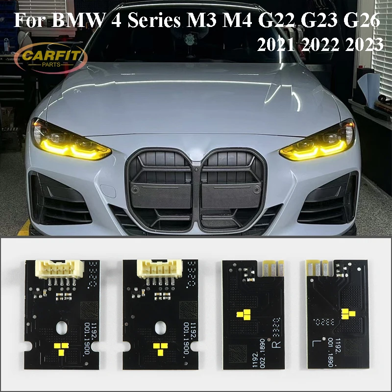 

Lemon Yellow CSL DRL Boards For BMW 4 Series M3 M4 G80 G82 G83 G22 G23 G26 2021-2024 LED DRL Modules Daytime Running Lights Chip